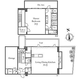 ＴＨＥ　ＣＯＮＯＥ　西麻布 1階1LDKの間取り