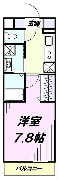 コンプリシテＴ 106｜埼玉県所沢市大字下安松(賃貸アパート1K・1階・26.23㎡)の写真 その2