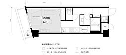 グローリア初穂生沼ビル ワンルームの間取図画像