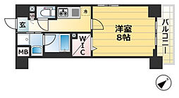 ウエストヒルズ大倉山 1Kの間取図画像
