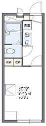 レオパレス英 1階1Kの間取り