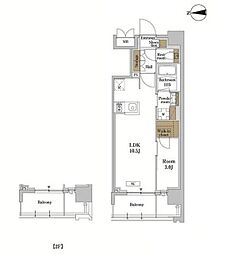 ＲＪＲプレシア蒲田 3階1LDKの間取り