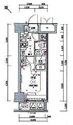 リブシティ横濱関内 1Kの間取図画像