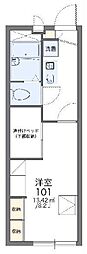 LEOPALACE21エターナル 1Kの間取図画像