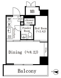 KOENJICROSSOVER 1DKの間取図画像