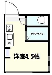 パックセントラル ワンルームの間取図画像