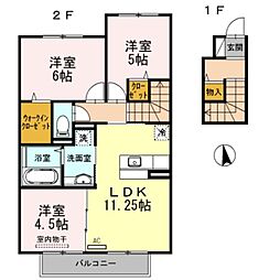 フレンダ神前 3LDKの間取図画像
