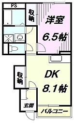 ノーザンライツ 1LDKの間取図画像