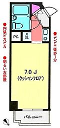 パークノヴァ横浜五番館 1Kの間取図画像