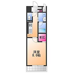 グランノーブル 1Kの間取図画像