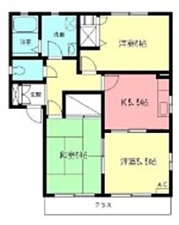ハイツ大瀬戸B 3Kの間取図画像