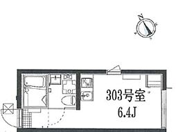 ゴールドレジデンス西荻窪 3階ワンルームの間取り