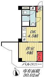 エステートショーエー 1DKの間取図画像