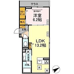 D×Z 1階1LDKの間取り
