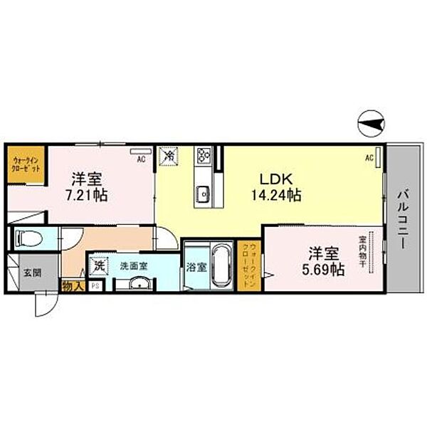 シュエットはくよう ｜大阪府堺市西区鳳北町６丁(賃貸アパート2LDK・1階・64.37㎡)の写真 その2