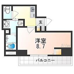 南海線 堺駅 徒歩20分の賃貸マンション 5階1Kの間取り