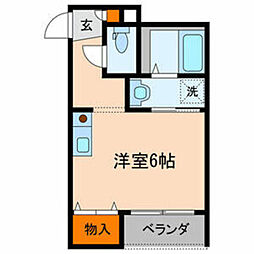 HALE三宿 ワンルームの間取図画像