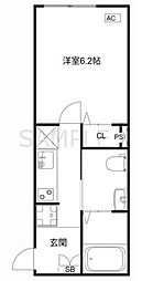 ＭＱｕａｒｔｏ与野 3階1Kの間取り