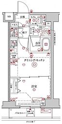 クレイシア森下ステーションサイト 4階1DKの間取り