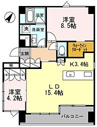 パークフラッツ新宿イーストサイド 2LDKの間取図画像
