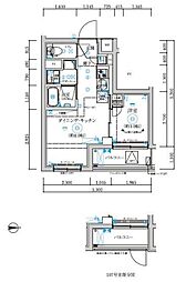 RELUXIA武蔵中原 1DKの間取図画像