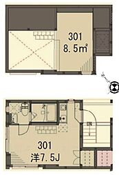 スタイルレジデンス中野 3階1Kの間取り