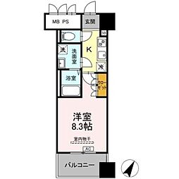 D-ROOM千葉中央 1Kの間取図画像