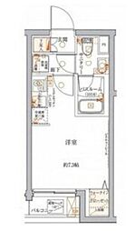 クレヴィスタ品川西大井 ワンルームの間取図画像