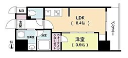 ルネフラッツ松屋町駅前 1LDKの間取図画像