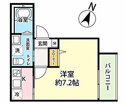Cassolo秋津 1Kの間取図画像