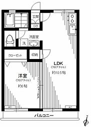 レマンハイツおゆみ野 1LDKの間取図画像
