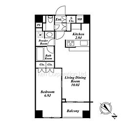 SPACIA三軒茶屋弐番館 1LDKの間取図画像