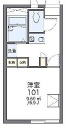 レオパレスセレーヌ 1Kの間取図画像