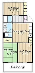 INOVE横濱長津田 3DKの間取図画像