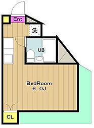 Uトピア高幡不動　ユートピアタカハタフドウ 3階1Kの間取り