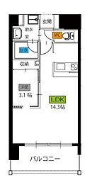 ベイグランデ 1LDKの間取図画像