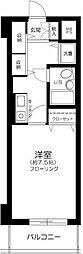ライオンズマンション高津 1Kの間取図画像