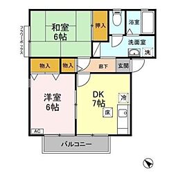 ストーク 2DKの間取図画像