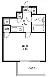 ライベストコート南長崎 3階1Kの間取り