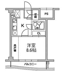 T'sgarden稲城 1Kの間取図画像