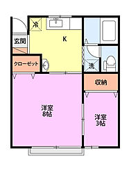 ポポラーレ3 1SKの間取図画像