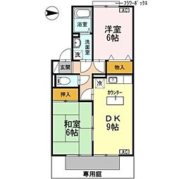 JR紀勢本線 海南駅 3.9kmの賃貸アパート 1階2DKの間取り