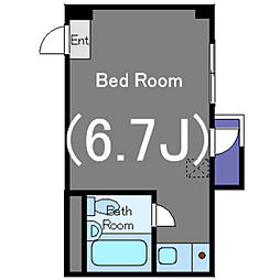 ジュウエル浜離宮 ワンルームの間取図画像