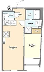 MYRIARESIDENCE 1LDKの間取図画像