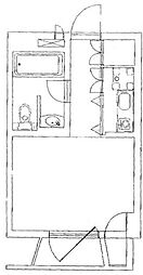 ロイヤル赤坂サルーン 3階1Kの間取り