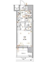板橋本町ステーションレジデンス 1Kの間取図画像