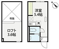 cozy横浜鶴見 2階ワンルームの間取り