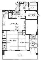 小嶋マンション 2SLDKの間取図画像