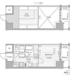 MUSEE南麻布 1Kの間取図画像