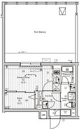 (仮称)PREMIUMCUBE東高円寺DEUX 1DKの間取図画像